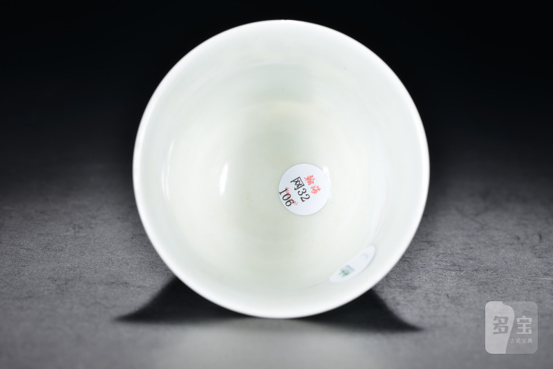 清 斗彩花卉纹杯 - 图4